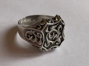 Vintage Soviet USSR men's ring sterling silver 925 ⭐ Size 11.5 Weight 7.43 g. - Picture 1 of 11