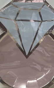 Blush Wedding Diamond Ring Shaped Metallic Plates - Picture 1 of 3