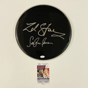 SEAN LENNON ZAK STARKEY SIGNED DRUMHEAD (PAUL & RINGO BEATLES SONS) JSA COA - Picture 1 of 2