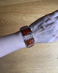 Fischland 835 Silber Armband mit Bernstein  Peter Brummold Vintage Design - Bild 1 von 16