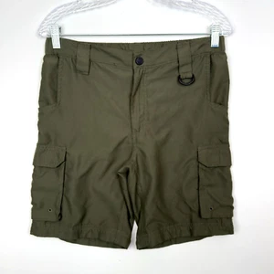 Boy Scouts BSA Olive Green Cargo Shorts Youth Large Pre-Owned with Snag Outdoors - Picture 1 of 15