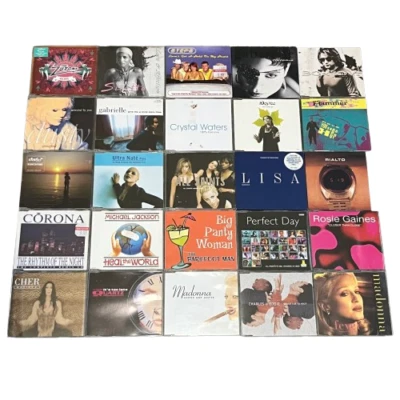 25x EDM / Dance / Pop / Rock CD Single Restposten / Konvolut / Sammlung - alles abgebildet - Bild 1 von 4