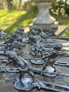 12 Silver Metal Angel Knife Holders - 19th Century - Table - Picture 1 of 19