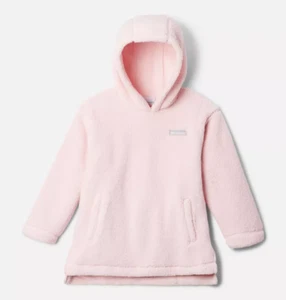 Columbia SATIN PINK Big Girls West Bend Fleece Hoodie, US Small - Picture 1 of 2