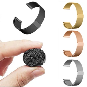NUEVO 18 20 22 23mm Malla Milanesa Loop Steel Bracelet Watch Band Magnetic Closuer - Imagen 1 de 35