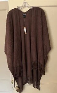 Neu Steve Madden braun offenes Medaillon gebürstetes Topper Cape Pullover $ 58,00 - Bild 1 von 2