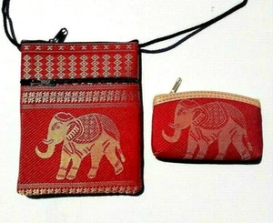 Passport holder/shoulder bag with neck strap, pockets and matching coin purse - Picture 1 of 3