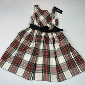 Polo Ralph Lauren Girls Dress Size 6X Plaid Holiday Christmas Dress - Picture 1 of 12