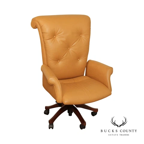 Leathercraft Tufted Leather Executive Office Armchair (N) Cover