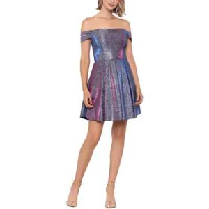 Blondie Nites Shimmer Off-Shoulders Dress NWT 1 NWT $168 (48) - Picture 1 of 7