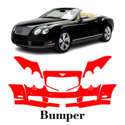 Película de protección de pintura PPF precortada para parachoques delantero para Bentley Continental GT 06-2008 Foto 1 de 4