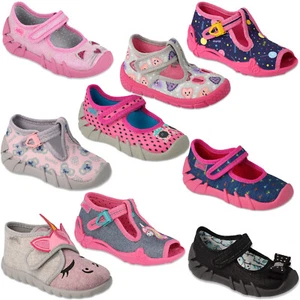 Befado Girls canvas shoes sandals infants kids trainers slippers size 3 - 9UK - Picture 1 of 20