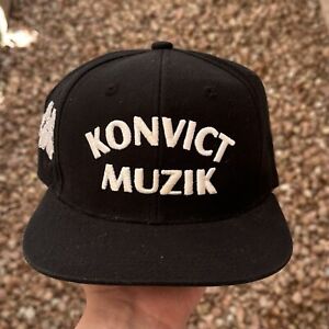 Rare Konvict Muzik Embroidered Snapback Hat Akon Rap Hip Hop Music