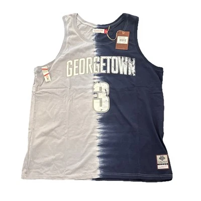 Camiseta sin mangas de algodón Georgetown Hoyas Iverson para hombre Mitchell & Ness XXL azul Foto 1 de 4