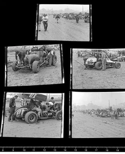 1970’s Race Car Lot Photos Negatives History Negatives Automobiles Collectibles - Picture 1 of 5