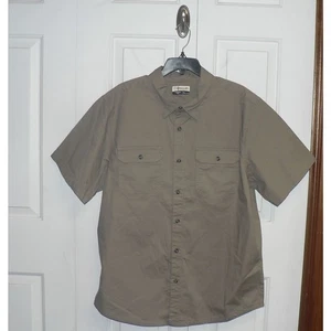 Magellan Outdoors Mens Hickory Canyon Short Sleeve Shirt in Timberwolf Large $35 - Picture 1 of 3