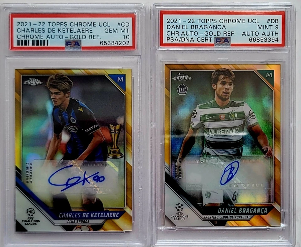 2021-22 Topps Chrome UEFA Champions League Autographs Gold Refractor /50  Graded - Image 1 of 1