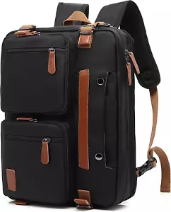 3 in 1 Laptop Backpack 17.3 Inch Computer School Bags For Travel Bussiness Black - Picture 1 of 12