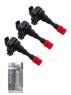 Juego de 3 bobinas de encendido + grasa de afinación para Honda Insight UF257 2000-2006 Foto 1 de 2