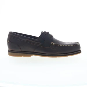 Rockport Southport Boat Shoe Mens Brown Wide Loafers & Slip Ons Boat Shoes - Picture 1 of 4