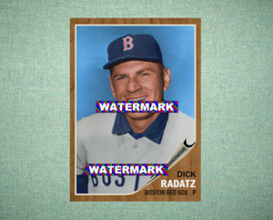 Dick Radatz Boston Red Sox 1962 Style Custom Baseball Art Card