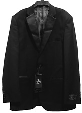 Adam Baker Men's Black Formal Tuxedo Jacket Classic Fit  Style Bellio Size 38L