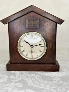 Reloj de escritorio con revestimiento de madera Bombay Company Alex & Ivy 1993 funcionando Grandpa Core - Imagen 1 de 14