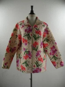 Lands' End Primaloft Jacket Floral Packable Quilted Canopy Botanical Women's 2X - Picture 1 of 21