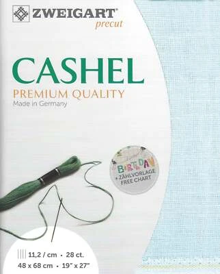 Precut Zweigart Cashel 28 count Ice Blue 3281/562 - Image 1 of 2