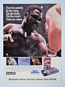 "Joe Frazier De colección 1989 Video Ilustrado Deportivo Original Impreso Anuncio 8,5 x 11" - Imagen 1 de 3