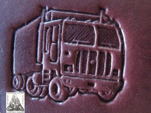 Auslaufmodell 1986 Craftool Co. USA Semi Box Truck 1" Leder Stempel Werkzeug 8355 - Bild 1 von 3