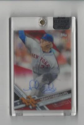 2017 Topps Clearly Authentic Noah Syndergaard AUTOGRAPH Mets 18/50 - Image 1 of 2