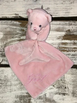 Gund Baby Pink Teddy Bear Plush Lovey 4” 4030424 It’s A Girl Special Delivery - Image 1 of 3