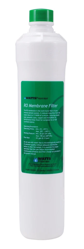 NEW Membrane Filter 105331 for Watts Premier Reverse Osmosis Pure Plus RO RO4 - Image 1 of 1