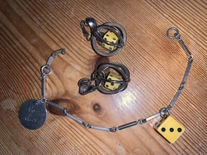 Vintage Dice Clip on Earrings And Matching Bracelet - Picture 1 of 5