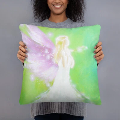 Guardian Angel Art Pillow for Couch and Sofa. Living Room Bedroom Decor Gifts - Image 1 of 4