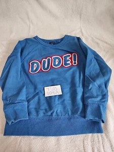 Baby Gap Boys "Dude" Blue Sweatshirt Size 5 - Picture 1 of 6