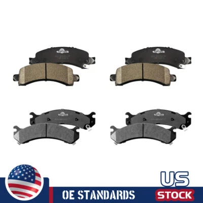 For Chevrolet Express GMC Savana 2500 3500 Front Rear Ceramic Brake Pads - Image 1 of 4