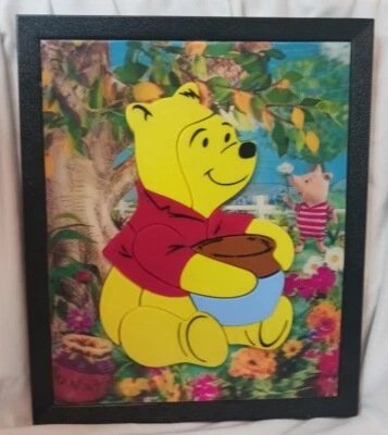 VINTAGE 1960s PUZZLE Winnie The Pooh Magnetic Plastic 3D Lenticular Toy Game - Image 1 of 4
