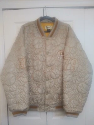 Chaqueta de bombardero acolchada de béisbol del primer equipo clásicos azul crudo de colección 2XL Foto 1 de 4