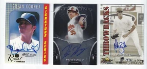 3 Baseball Autos: Brian Cooper, Hunter Harvey, Adrian Burnside - Picture 1 of 2