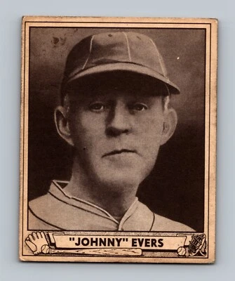 1940 Play Ball #174 Johnny Evers HOF GD-VG Vintage Baseball Card - Image 1 of 2
