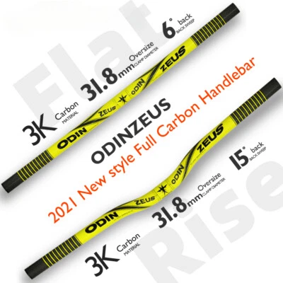 31.8/25.4/35*580-740mm Full Carbon Mountain Bike Handlebar Flat / Rise Bar Clamp - Image 1 of 4