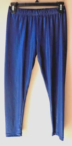 Epic Threads Girls's Leggings Size: XL Blue Metallic Long Pants Stretch - Picture 1 of 2