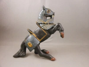 Rare 2006 PAPO Black & Blue Templar Medieval Fantasy Horse 5.5" PVC Figure - Picture 1 of 7