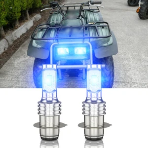 Fits Yamaha GRIZZLY 600 4X4 1998-2001 H6 P15D Headlight ICE BLUE Lights Kit - Picture 1 of 11