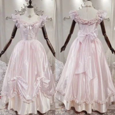 Vintage Pink Satin Wedding Dress Cap Sleeve Bowed Mid-Century Ruched Bridal Gown - Image 1 of 4