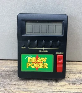 WACO COMPUTER DRAW POKER ELECTRONIC HANDHELD VIDEO GAME CASINO CARDS VEGAS LCD - Picture 1 of 3