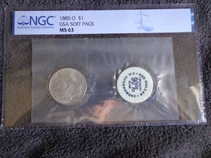 1885-O GSA Softpack NGC MS63 Morgan Silver Dollar - Picture 1 of 6