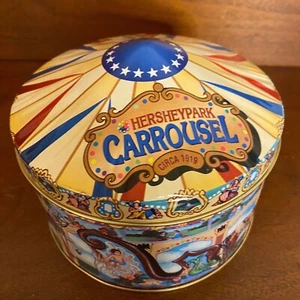 Vintage Hershey Dose mit Karussell | 4,5” hohe Dose 5” breit | Dekodose | ol - Bild 1 von 6